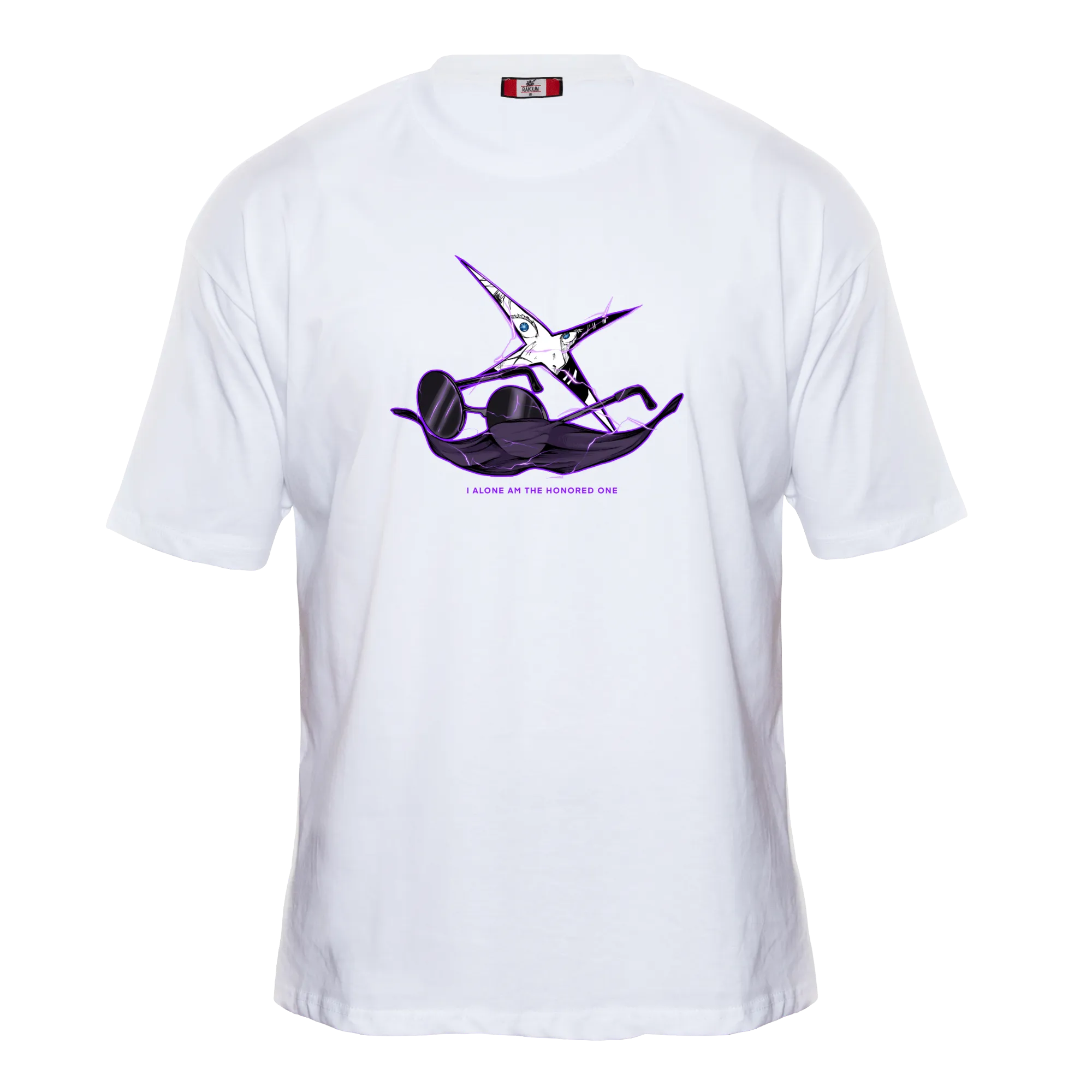 HONORED ONE Premium Anime T-Shirt – Ecru – Front View – Streetwear by RAKUN