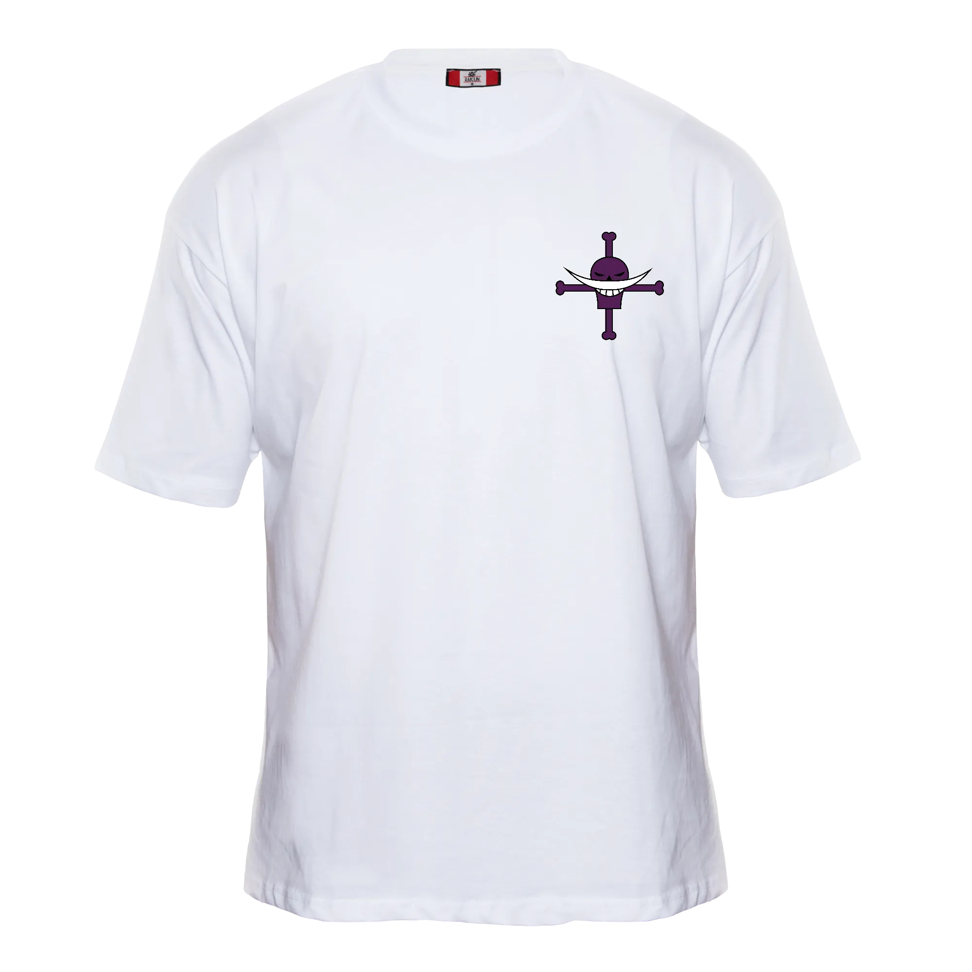 front of whitebeard flag x premium t-shirt in ecru – one piece inspired oversized shirt by rakun