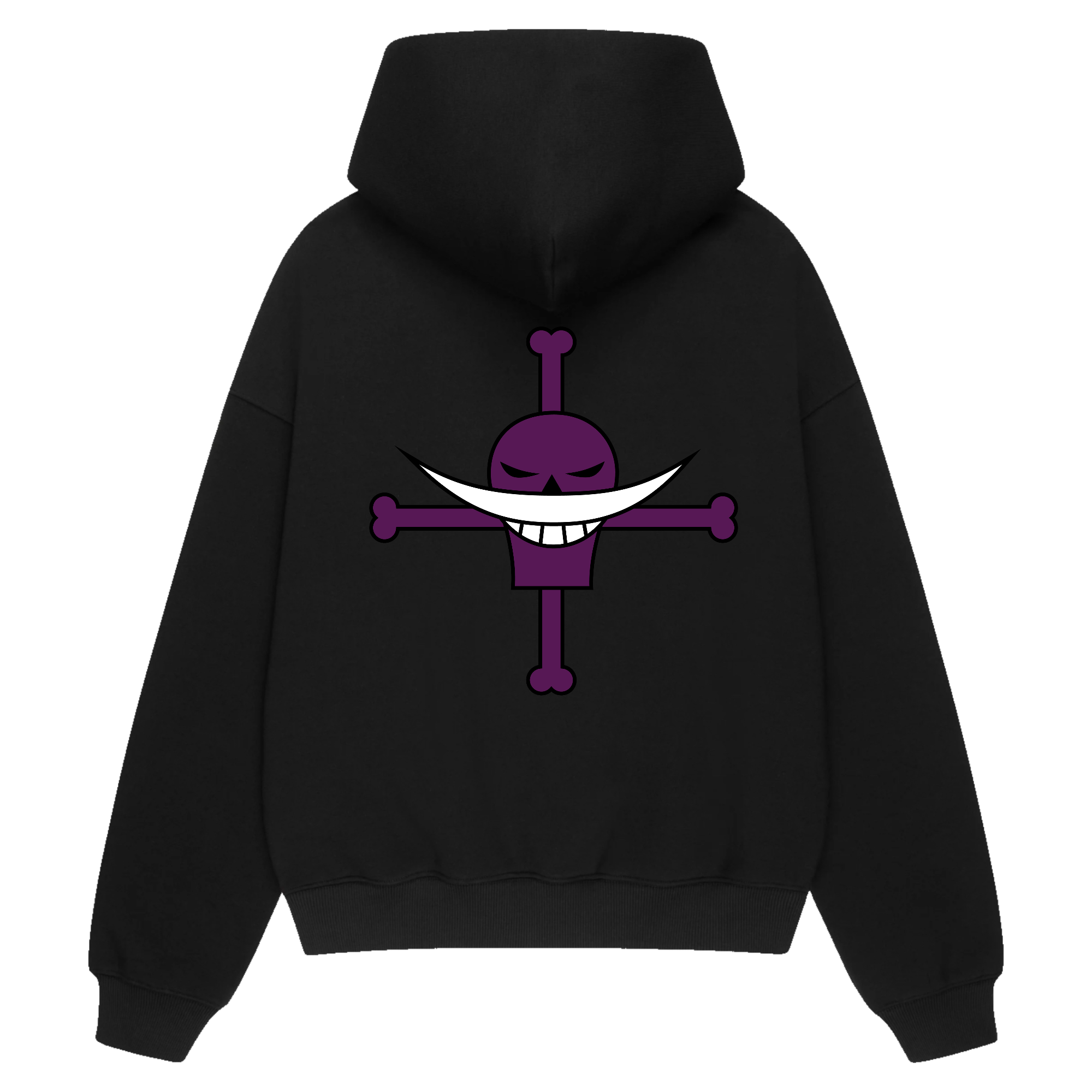 whitebeard flag x premium hoodie in black – anime streetwear by rakun