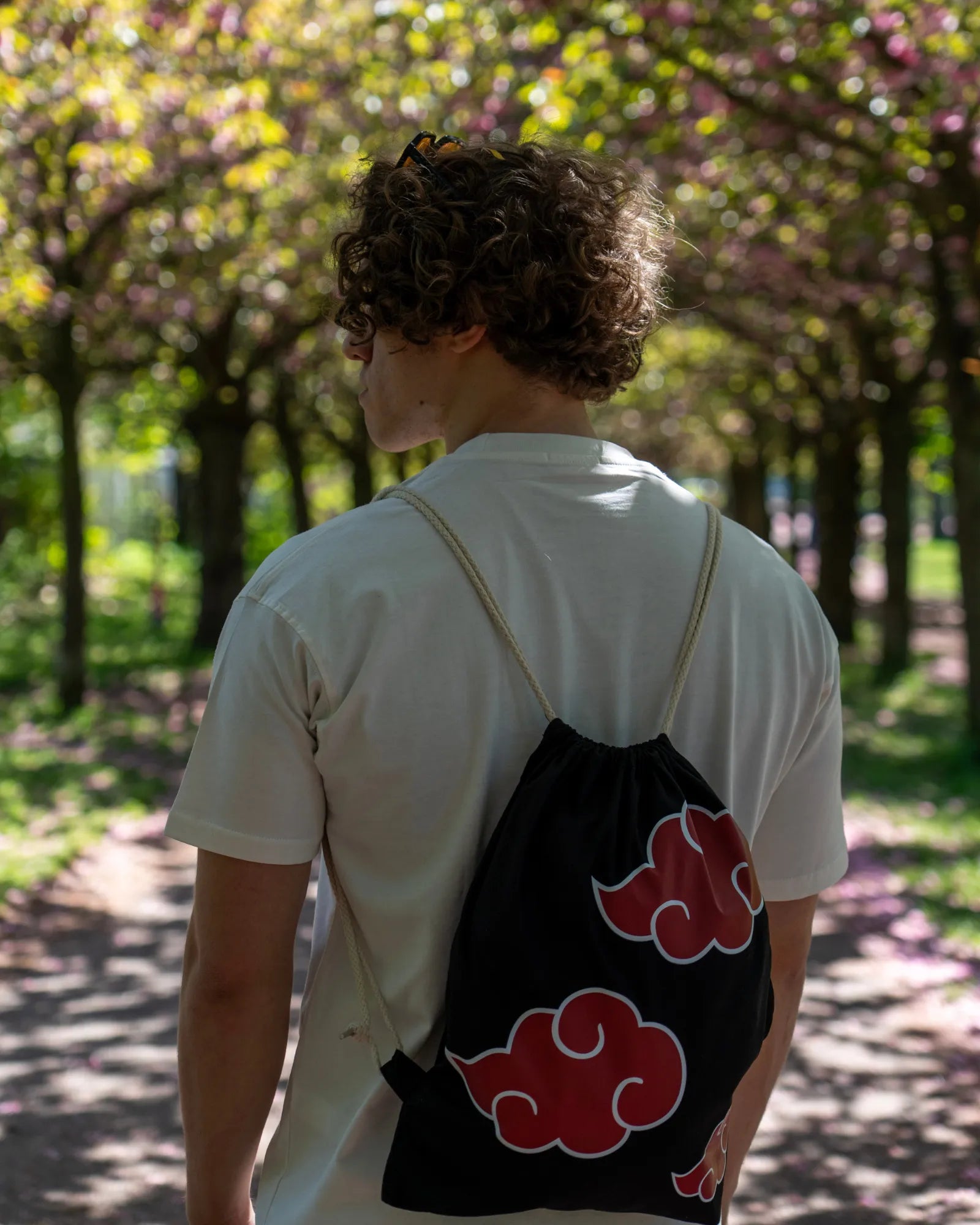 AKATSUKI X ANIME SPORT BAG  – spacious black sports bag, breathable OEKO-TEX cotton, perfect for gym and anime conventions.