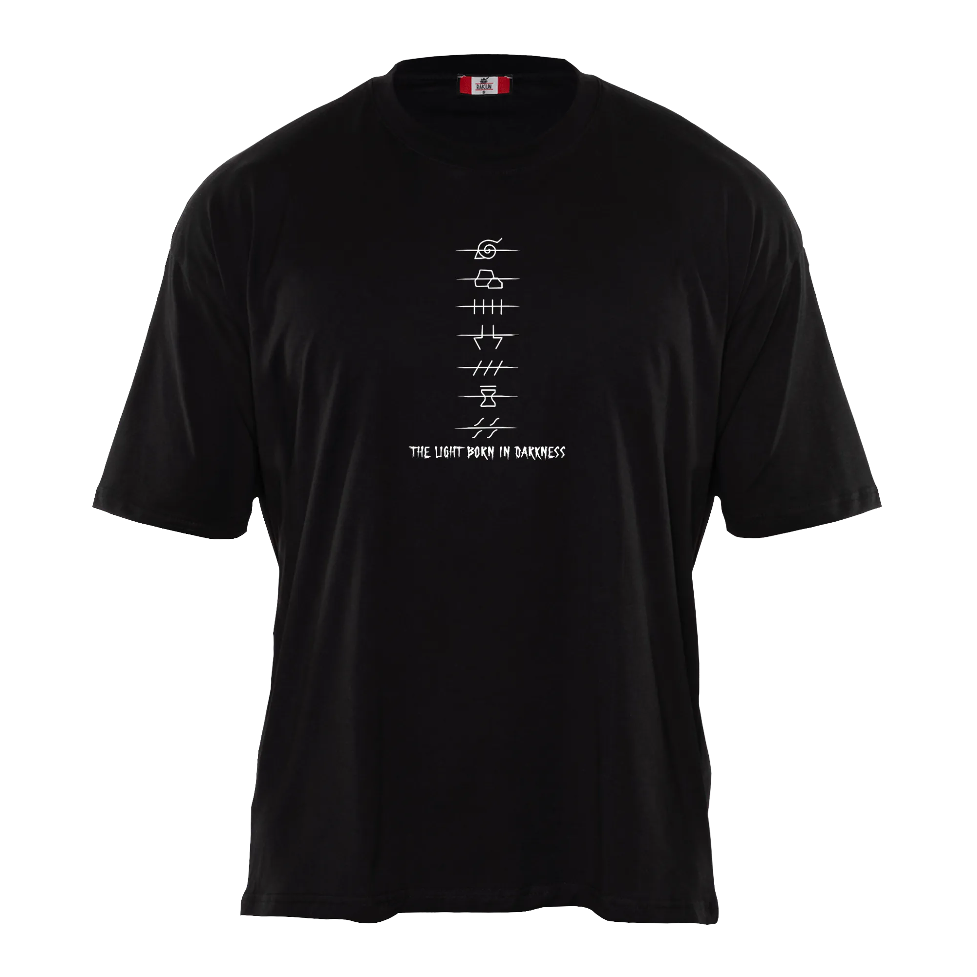 AKATSUKI LEGENDS Premium Anime T-Shirt – Black – Front View – Streetwear by RAKUN