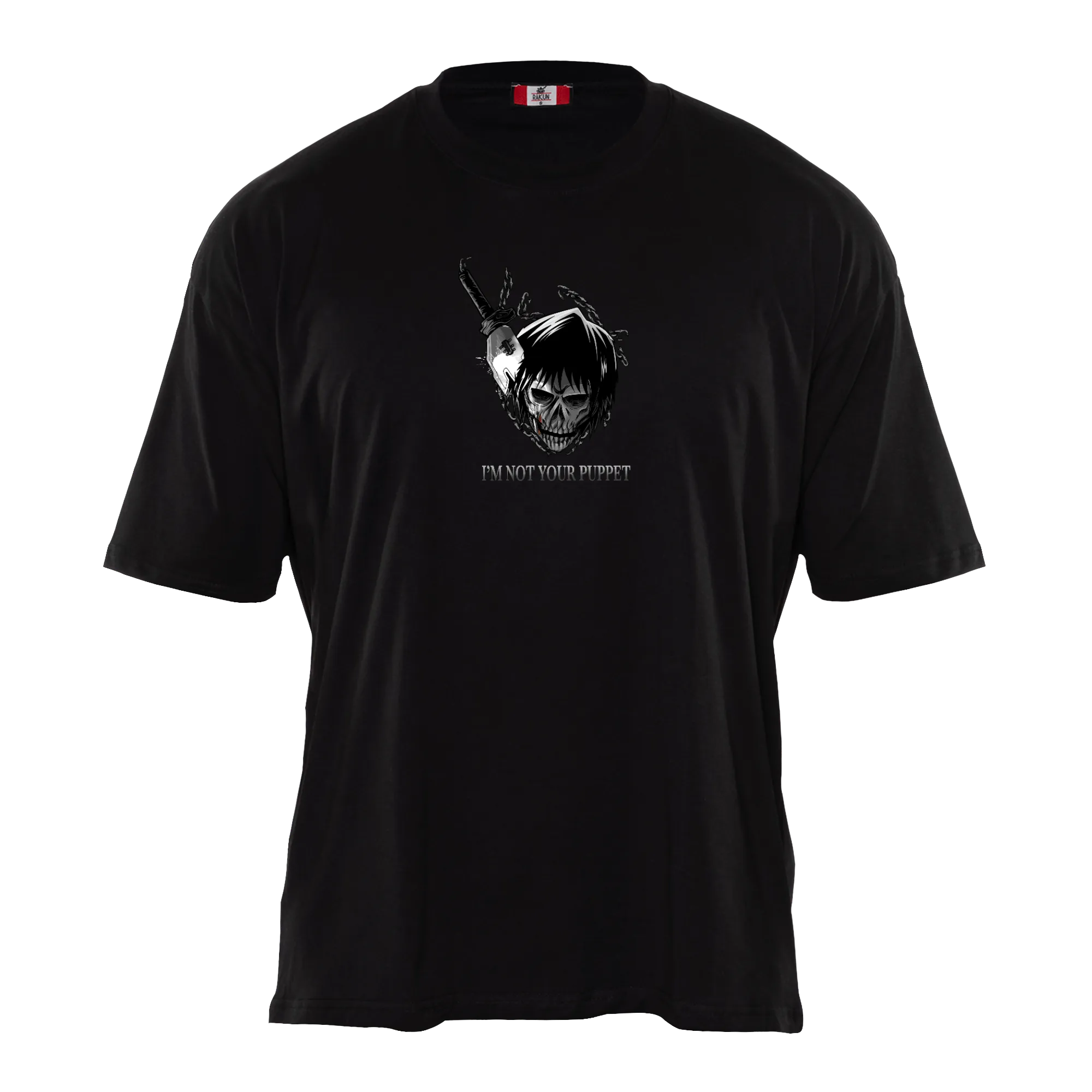 NATURAL BORN KILLER Premium Anime T-Shirt – Black – Front View – Streetwear by RAKUN