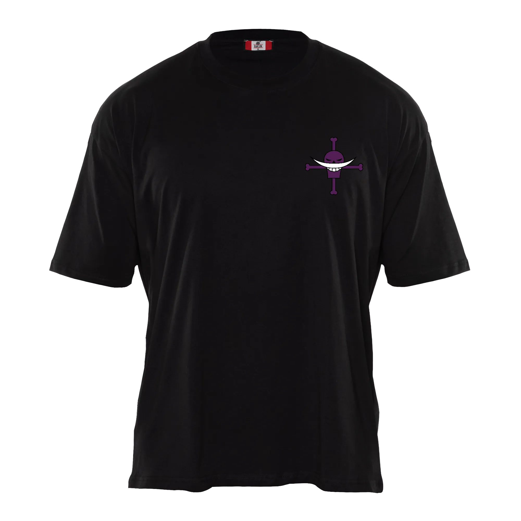 front of whitebeard flag x premium t-shirt in black – anime streetwear by rakun